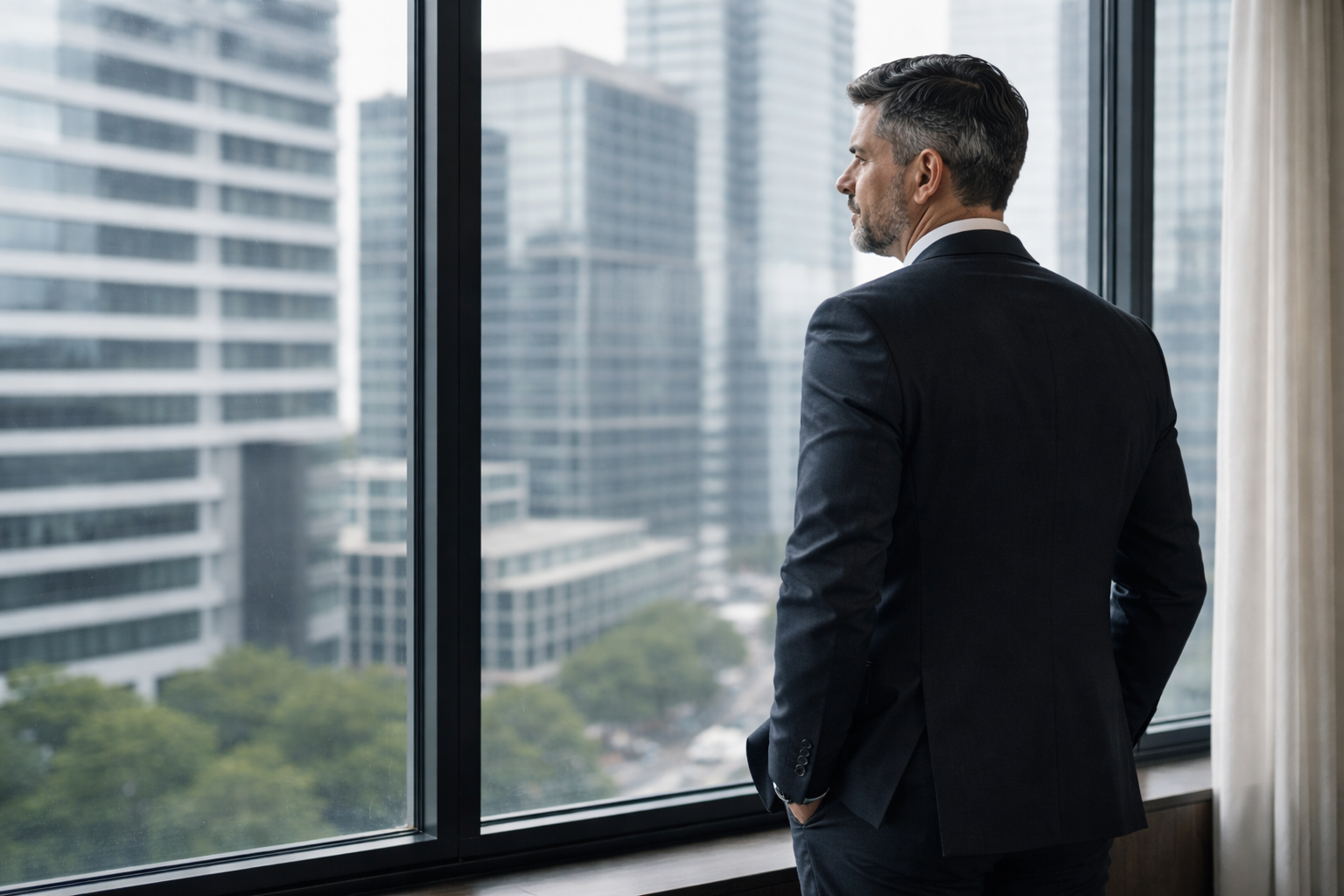 Advogado em reunião profissional com cliente investidor